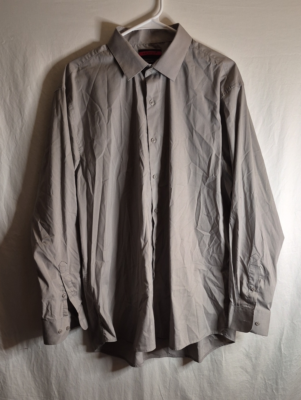 Architect Men's Button-Front Dress Shirt in Light Gray